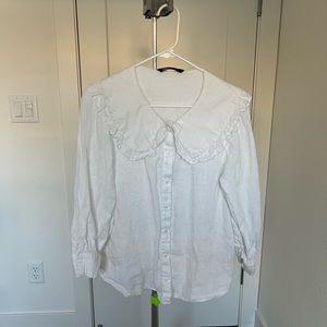 Zara Peter Pan collar shirt XS